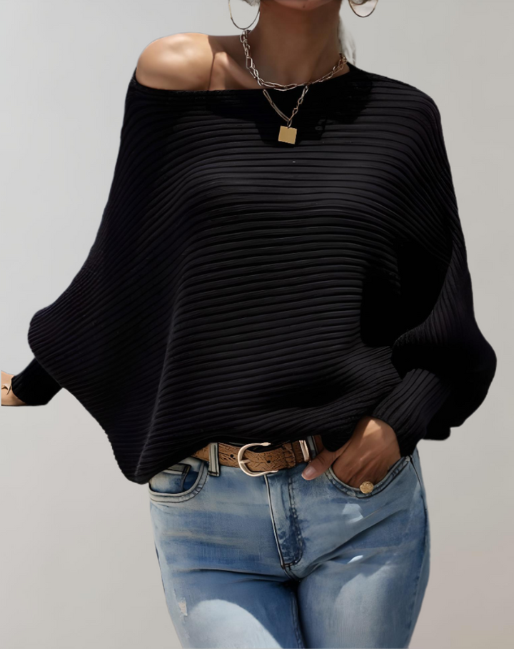 Levoire | Pull Avec Manches Bouffantes Et Coupe Cintrée Cavalier noir