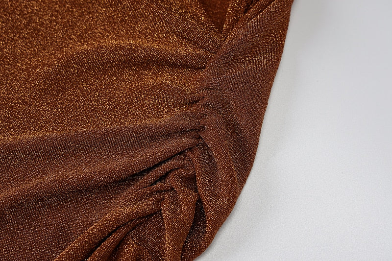 Levoire | Robe À Bretelles Dos Nu À Manches Longues En Paillettes