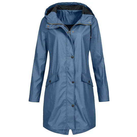 Levoire | Manteau De Pluie Imperméable Avec Capuche Bleu