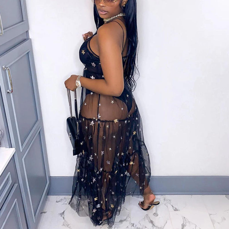 Levoire | Nettostjerne Spaghetti-Bretelles Maxi-Robes