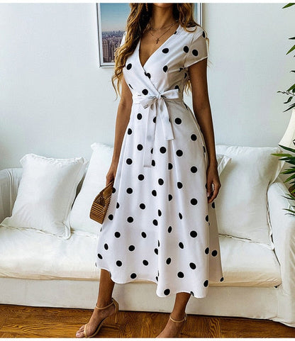 Levoire | Robe à pois Blanche