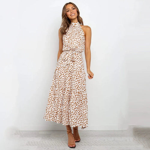 Levoire | Robe longue dos nu à pois