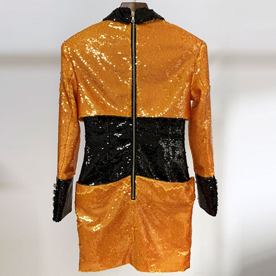 Levoire | Paillettes Enfoncées Cols Sans Manches Robes Mini
