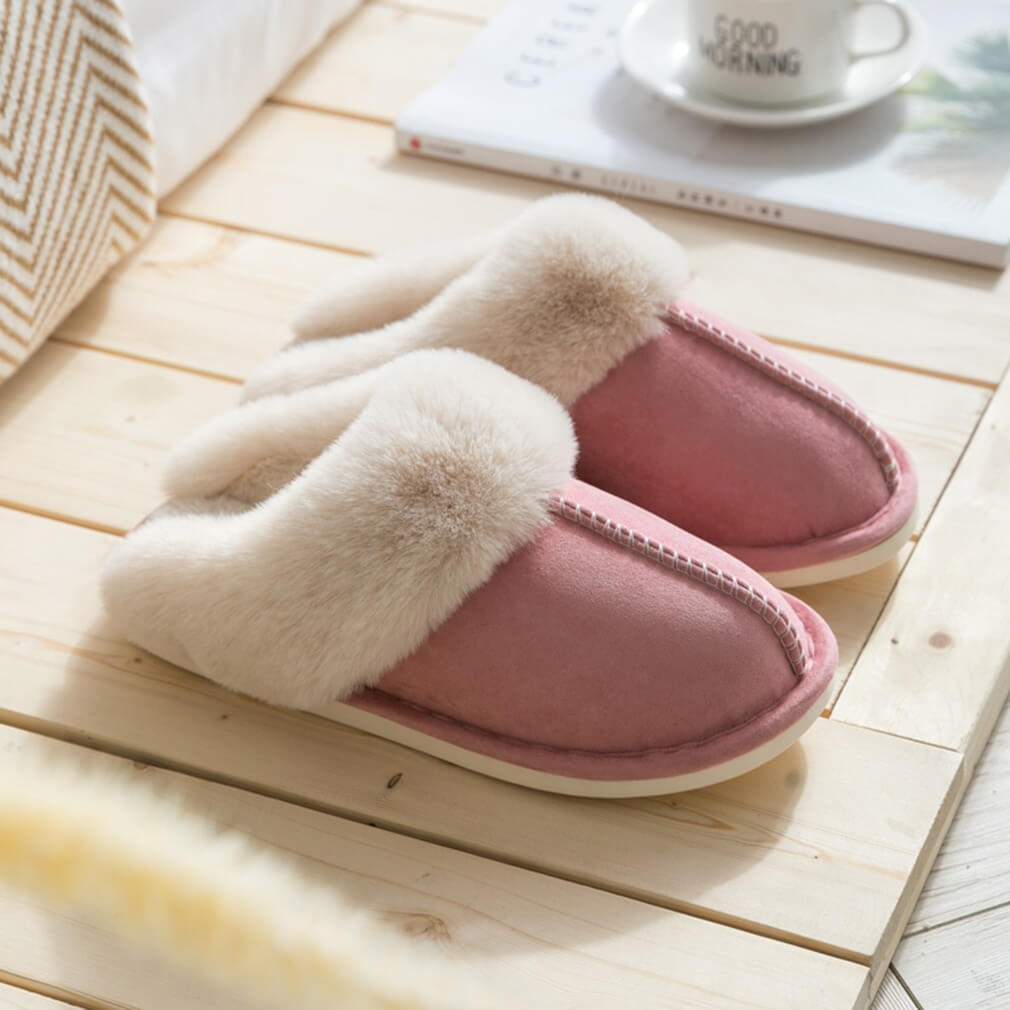 Levoire | Chaussons Lisses Avec Doublure En Fausse Fourrure Pour Un Confort Maximal Rosa