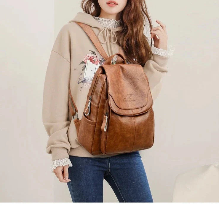 Levoire | Sac À Dos D'École Ou De Bureau À La Mode Et Tendance Pour Femmes Braun 28*12*32CM