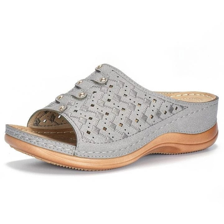 Levoire | Pro Claquettes Sandales De Qualité Avec Support Orthopédique Gris