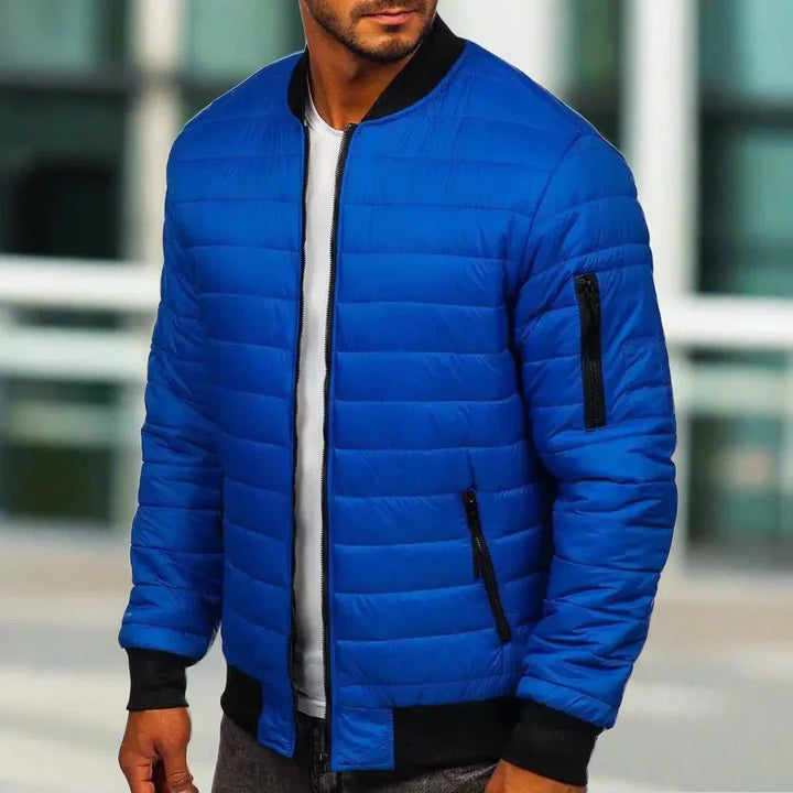 Levoire | Veste Légère Matelassée Décontractée Pour Hommes Pour Le Printemps Bleu