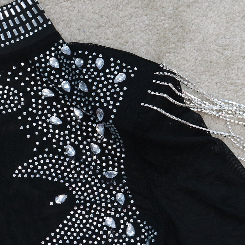 Levoire | Krystall Collier Épaules Poupée Robes Mini Douces