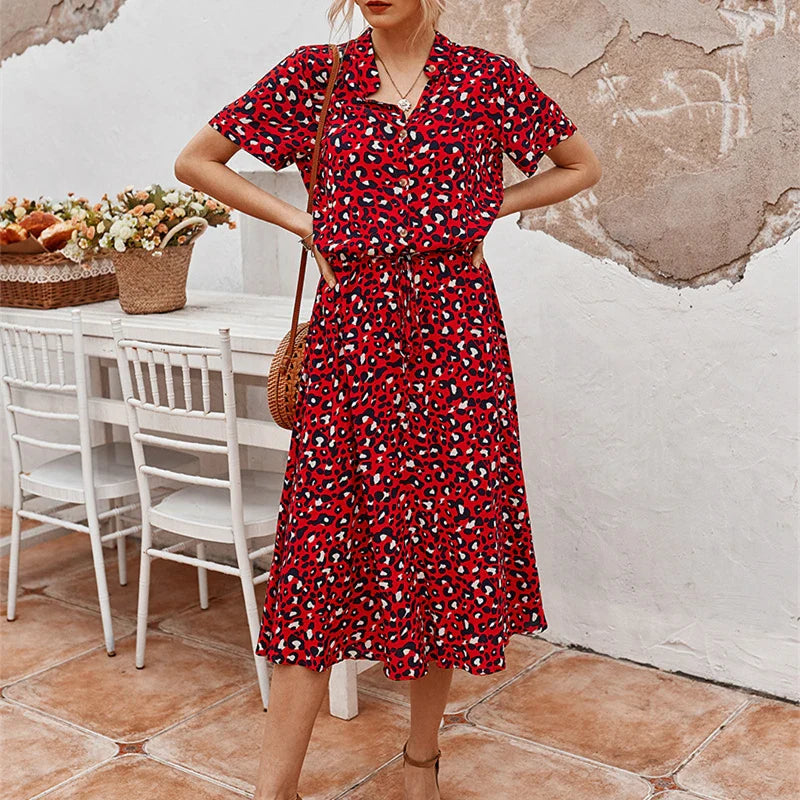 Levoire | Robe Midi Bohème Léopard