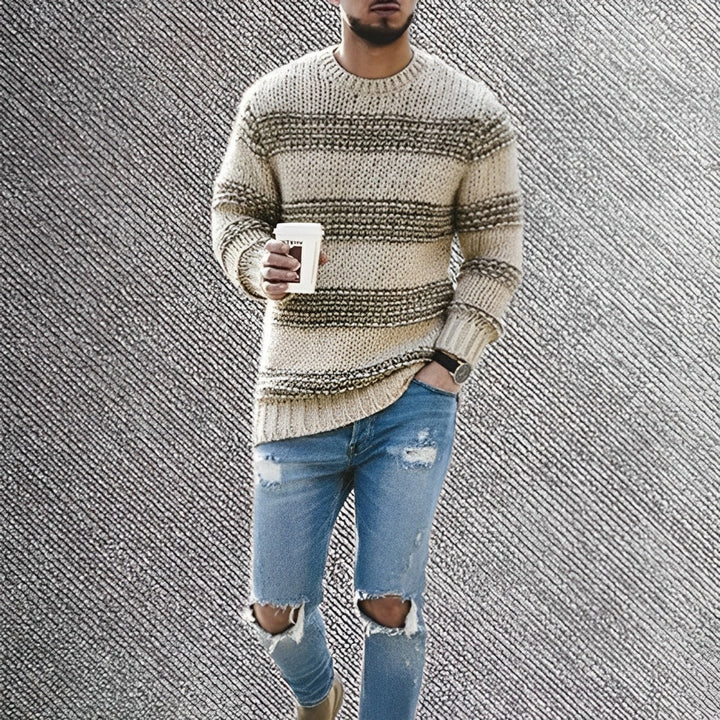 Levoire | Le pull en tricot masculin avec style Vert