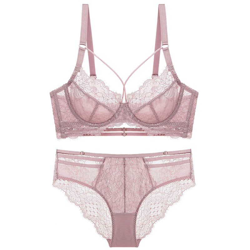 Levoire | Ensemble De Lingerie En Dentelle Avec Bretelles Réglables Rosarot