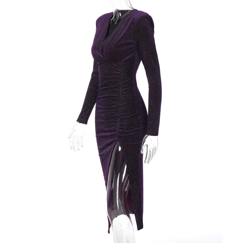 Levoire | Robe À Manches Longues V Avec Ventilation Latérale