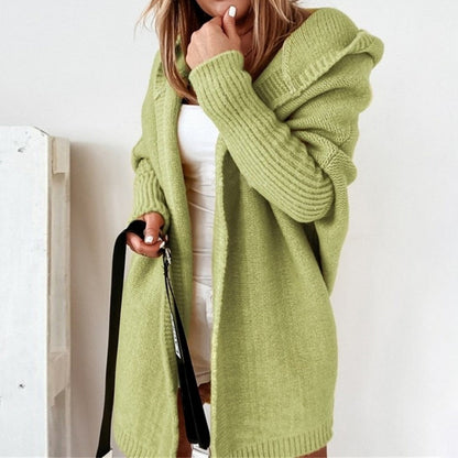 Levoire | Long Warm Cardigan Pour Femmes Vert foncé