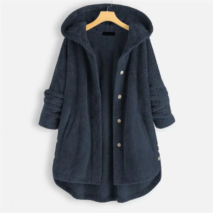 Levoire | Manteau En Tricot Avec Capuche Bleu
