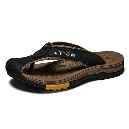 Levoire | Sandales Tongs Lisses Et Confortables Noir