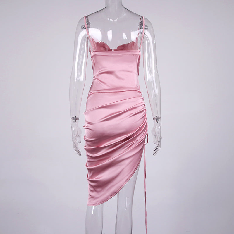 Levoire | Silke Bardot Ruché Corset Midi Robes