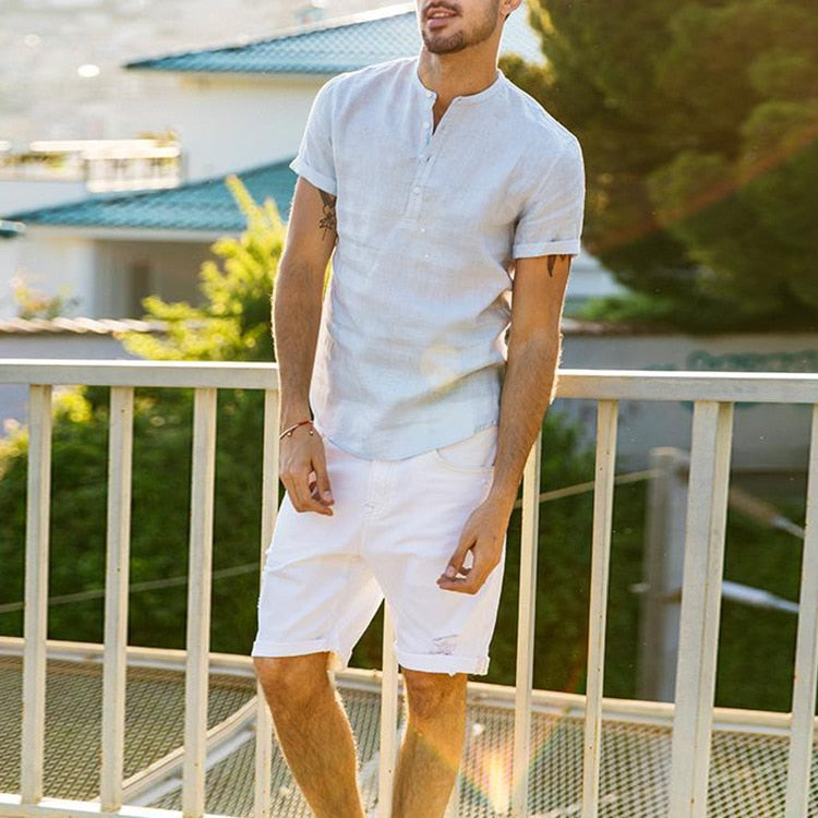 Levoire | Une Chemise Pour Homme Élégante & Décontractée T-Shirt Bleu