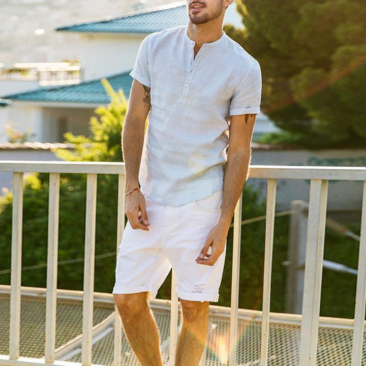 Levoire | Une Chemise Pour Homme Élégante & Décontractée T-Shirt Bleu