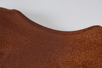 Levoire | Robe À Bretelles Dos Nu À Manches Longues En Paillettes