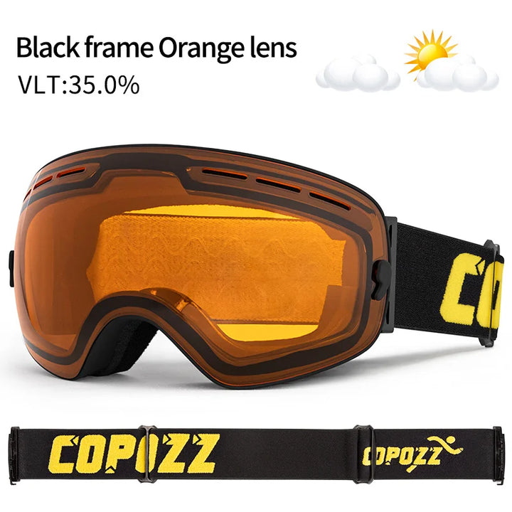 Levoire | De Ski Unisexe Uv400 Anti-Buée Orange et Noir