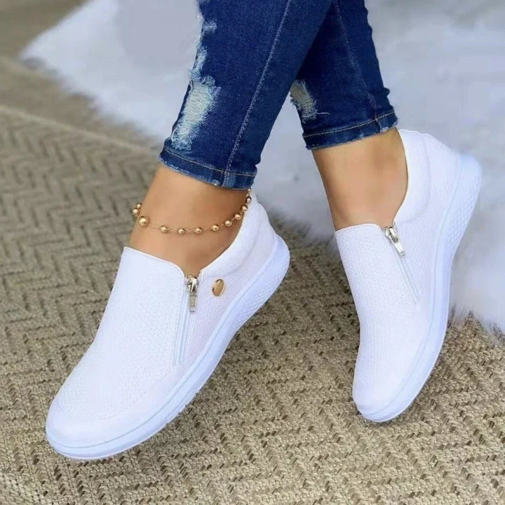 Levoire | Baskets Confortables Avec Fermeture Éclair Blanc