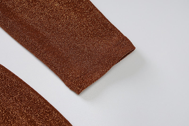 Levoire | Robe À Bretelles Dos Nu À Manches Longues En Paillettes