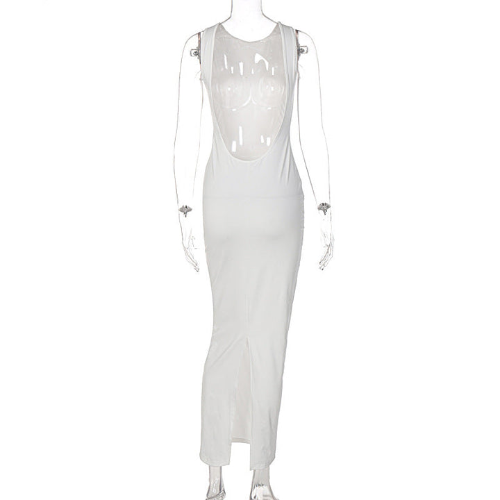 Levoire | Robe Maxi À Col Rond Dos Ouvert