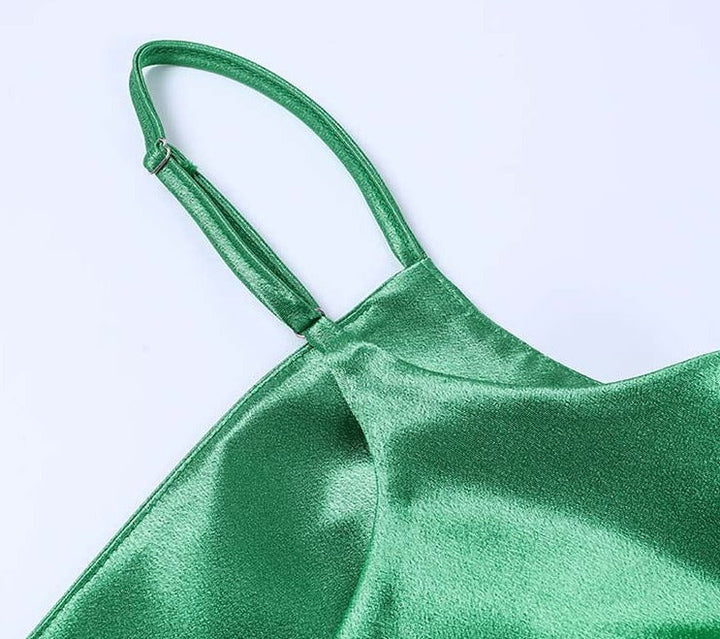 Levoire | Satin Robes À Bretelles Hautes Non Découpées