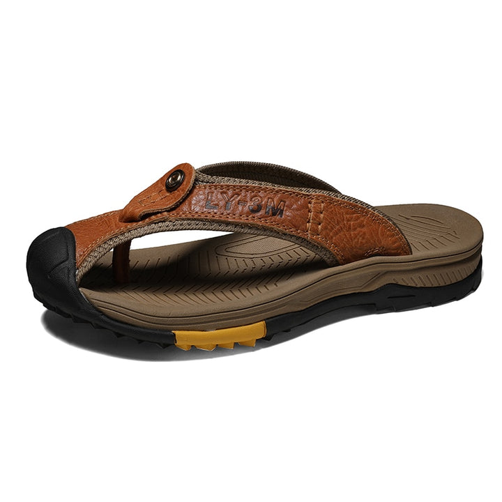 Levoire | Sandales Tongs Lisses Et Confortables Khaki