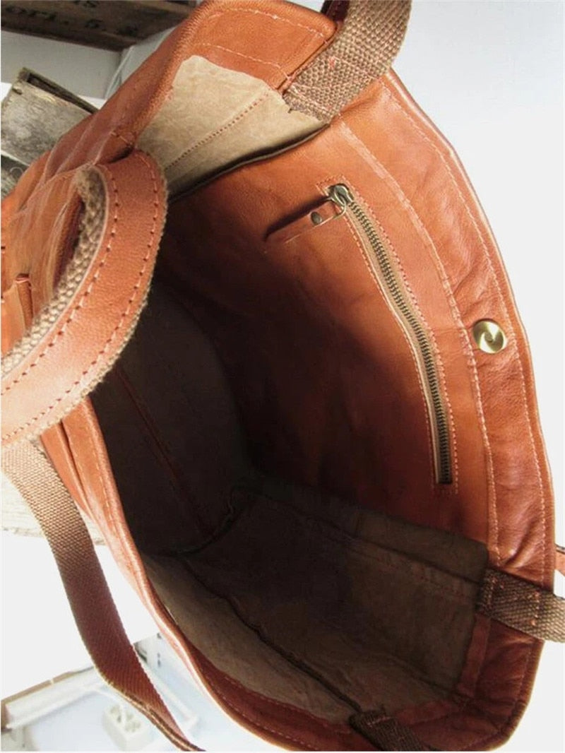 Levoire | Sac À Provisions En Cuir Vintage Pour Femmes
