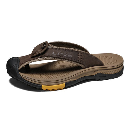 Levoire | Sandales Tongs Lisses Et Confortables Marron foncé