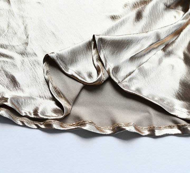 Levoire | Robe Longue Sans Dos À Bretelles Spaghetti En Satin