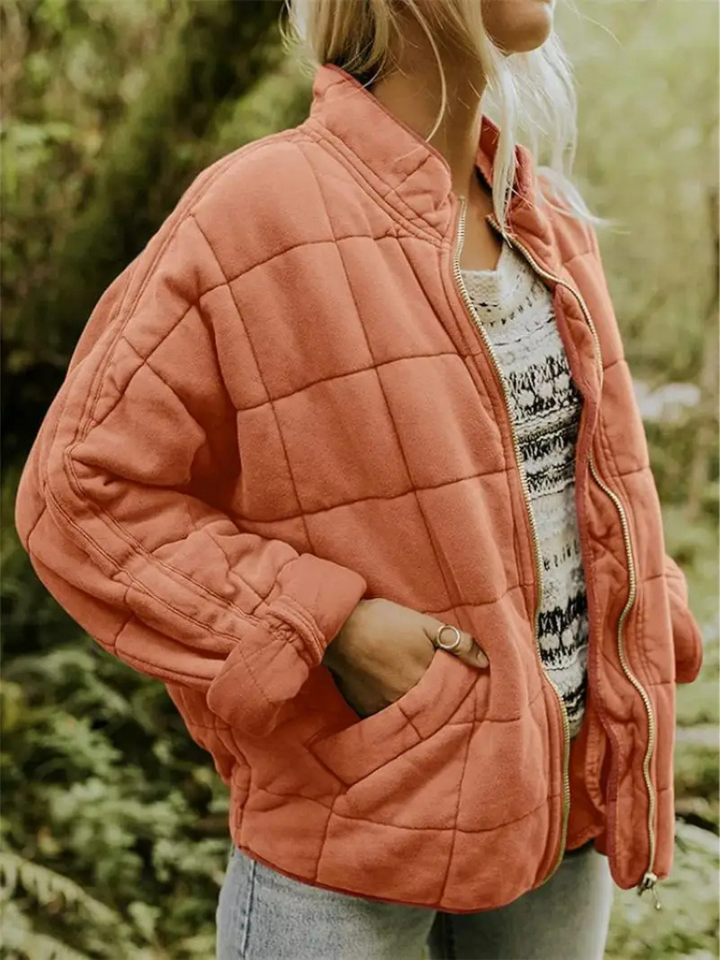 Levoire | Veste De Transition Grande Taille Veste Femme Épaisse Backsteinrouge