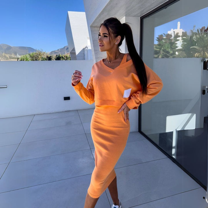 Levoire | Robe Deux Pièces Pour Femmes Orange