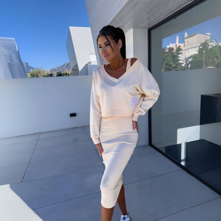 Levoire | Robe Deux Pièces Pour Femmes abricot