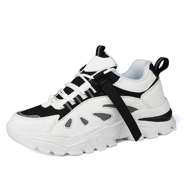 Levoire | Modernes Chaussures Femmes Avec Lacets Et Semelle Souple Blanc