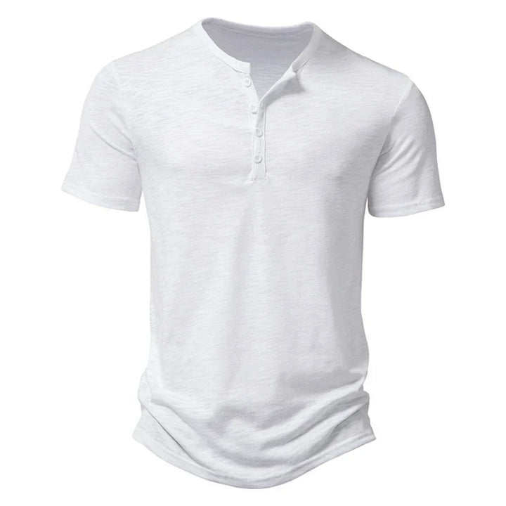 Levoire | T-Shirt Henley Col Mi Homme blanc