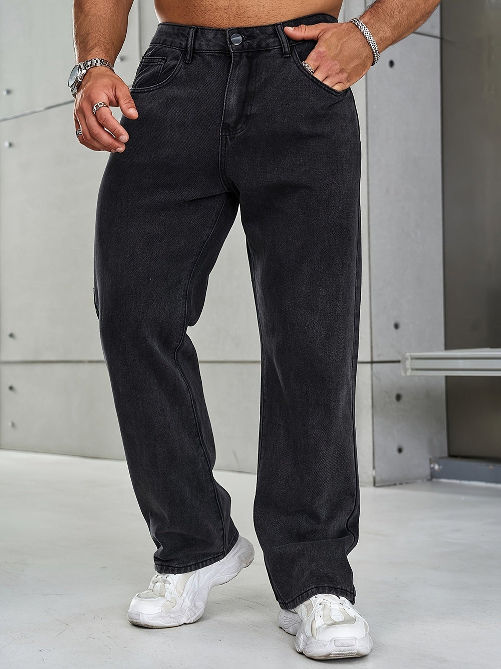 Levoire | Stretch Jambe Droite Jean Décontracté Jean Baggy