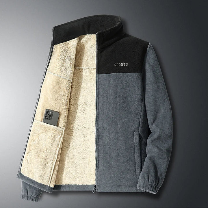 Levoire | Veste En Fleece À Fermeture Éclair Continue Chaude Veste De Sport Pour Hommes Gris