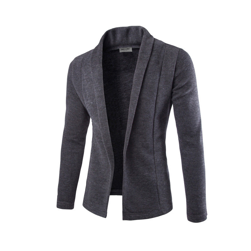 Levoire | Devant Libre Stretch Décontracté Slim Fit Blazer Gris foncé