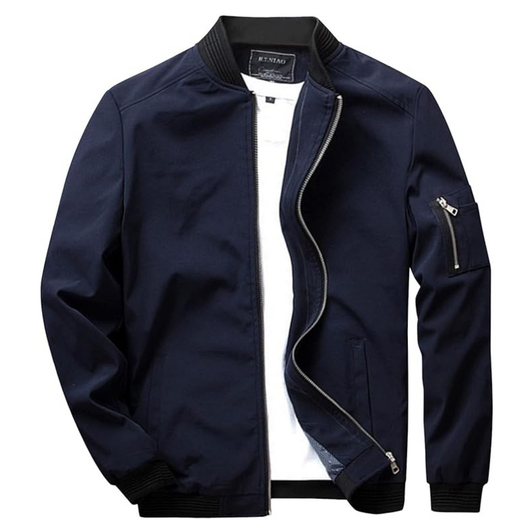 Levoire | Zip Lightweight Lightweight Summer Jacket Bleu foncé