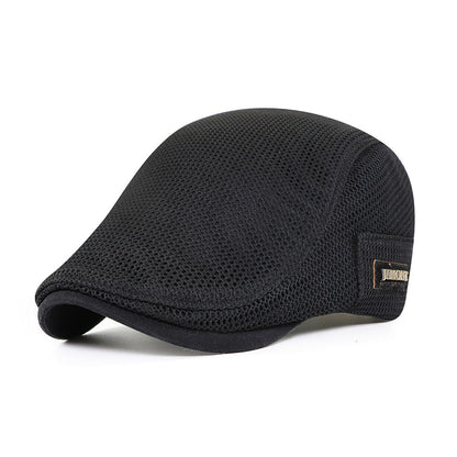 Levoire | Casquettes Plates En Maille Pour Hommes Noir 56 - 60 cm