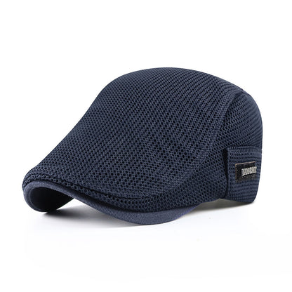 Levoire | Casquettes Plates En Maille Pour Hommes Bleu marin 56 - 60 cm