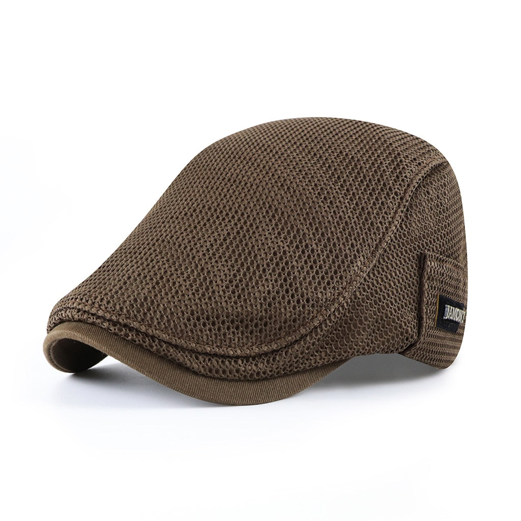 Levoire | Casquettes Plates En Maille Pour Hommes Braun 56 - 60 cm