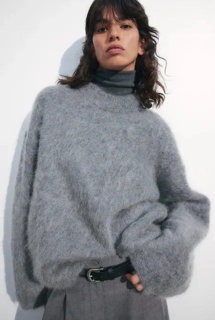 Levoire | Élégant Surpoids Pull Gris