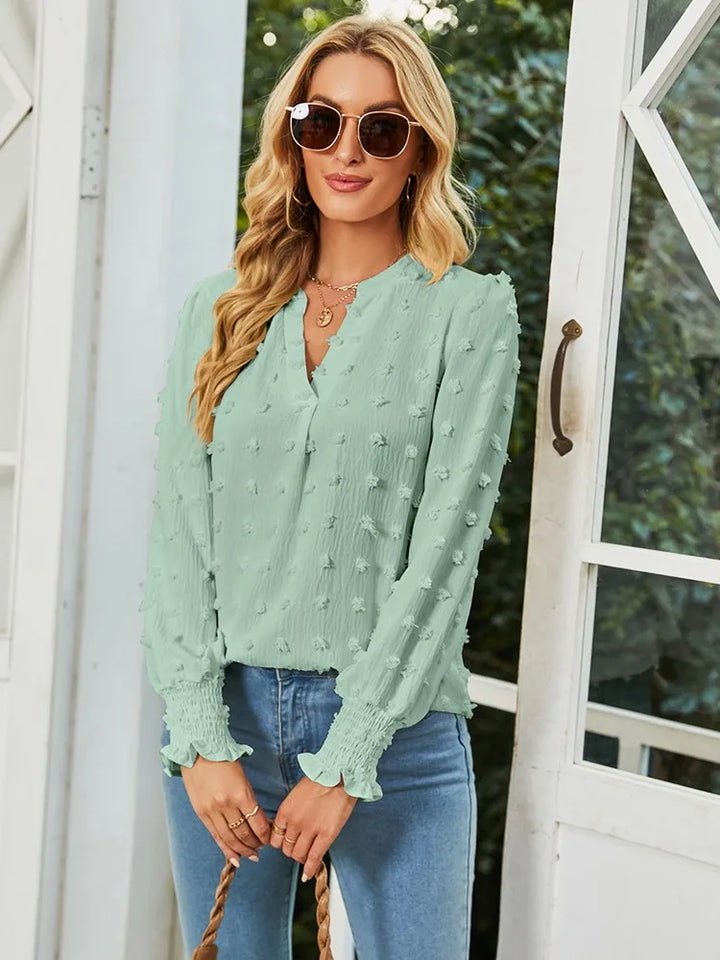 Levoire | Blouse Femme Avec Décolleté Et Chic Vert