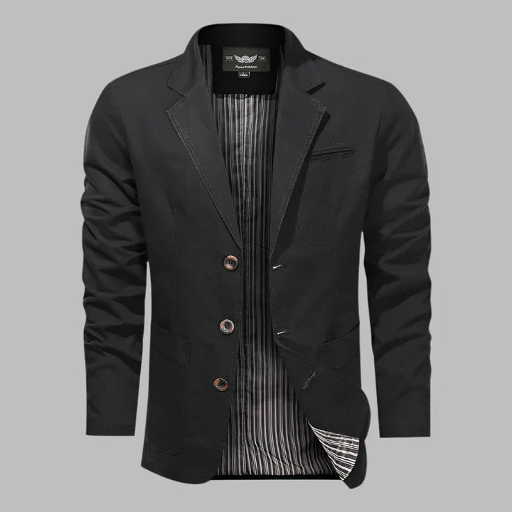 Levoire | Blazer D'Automne Pour Homme Avec Boutons Noir