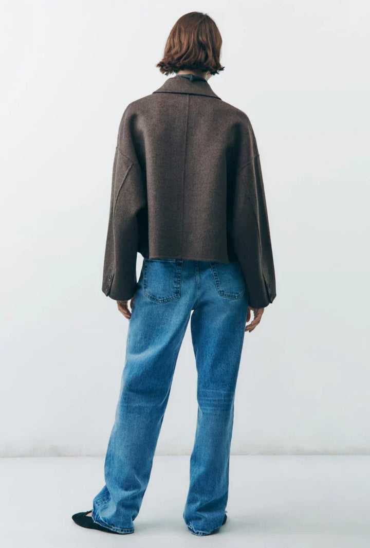 Levoire | Veste En Laine Pour Femmes Avec Simple Rangée De Boutons