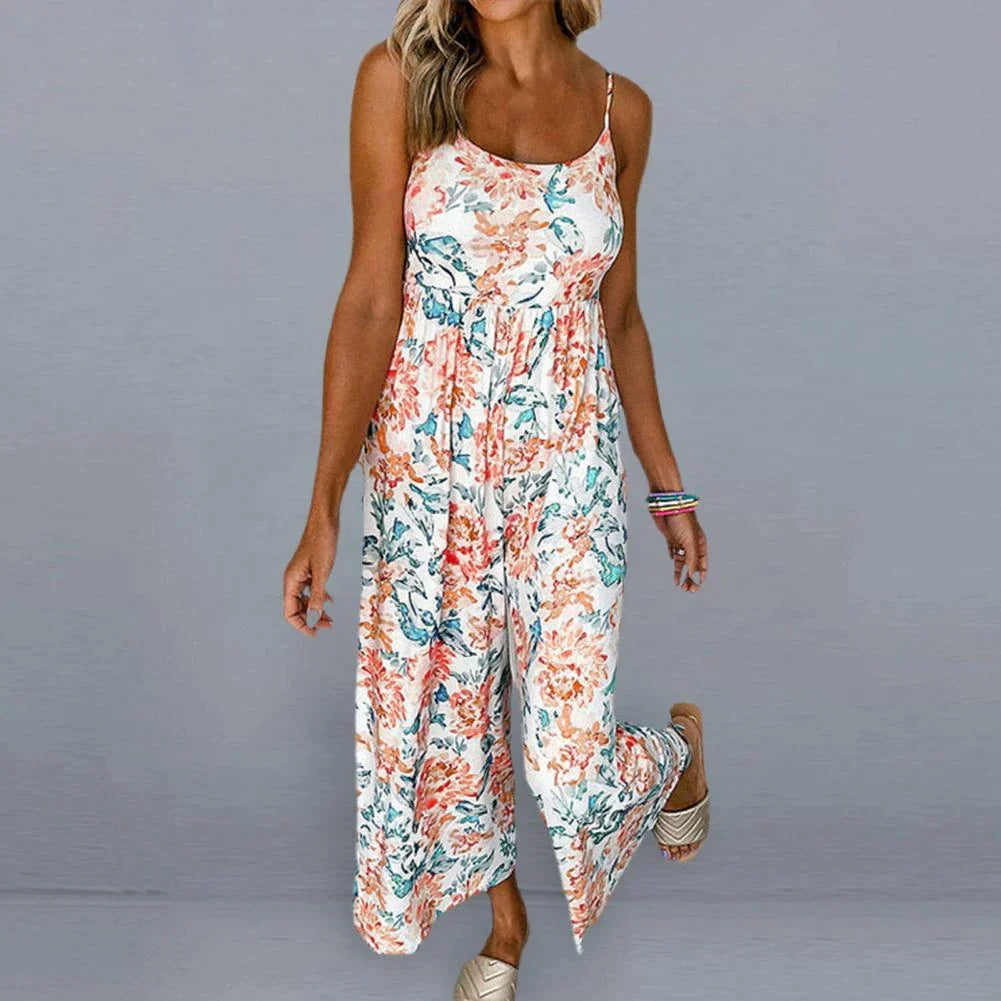 Levoire | Combinaison À Motif Floral Avec Couleurs Orange