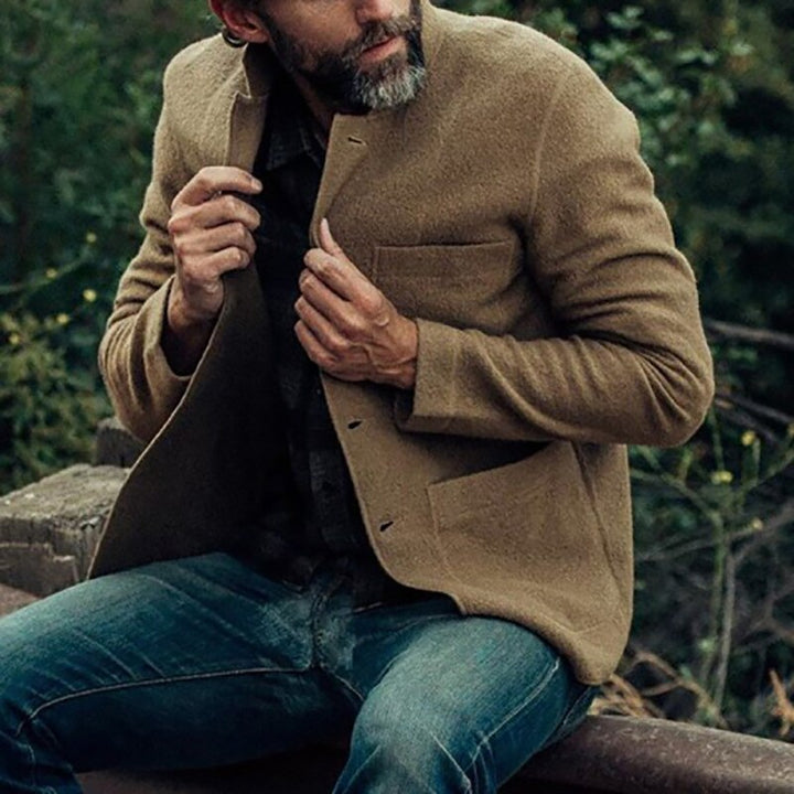 Levoire | Gilet En Laine Élégant Avec Fermeture À Boutons Pour Hommes Cannelle